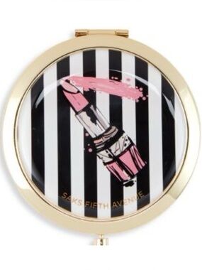 Saks Fifth Avenue vintage in Box Pink Lipstick Compact Mirror